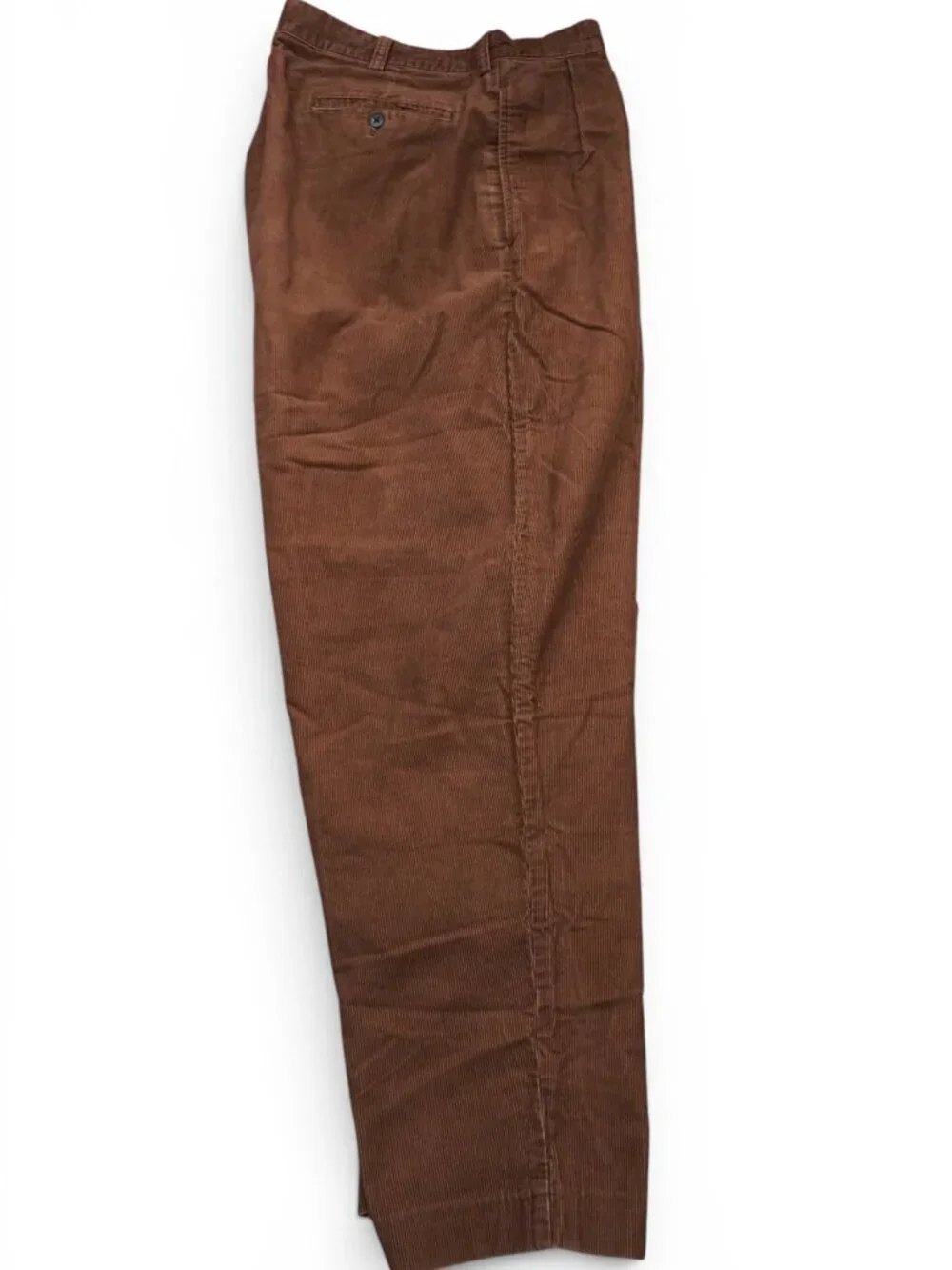 Vtg 90s Polo Ralph Lauren Hammond Corduroy Pants Pleated Cuffed Brown Mens 34x27